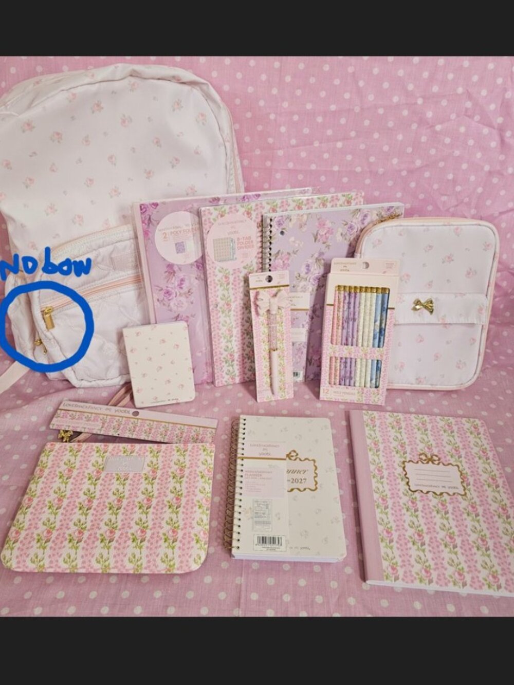 LoveShackFancy Target Heirloom Ditsy pink Backpack lunch bag planner organizer